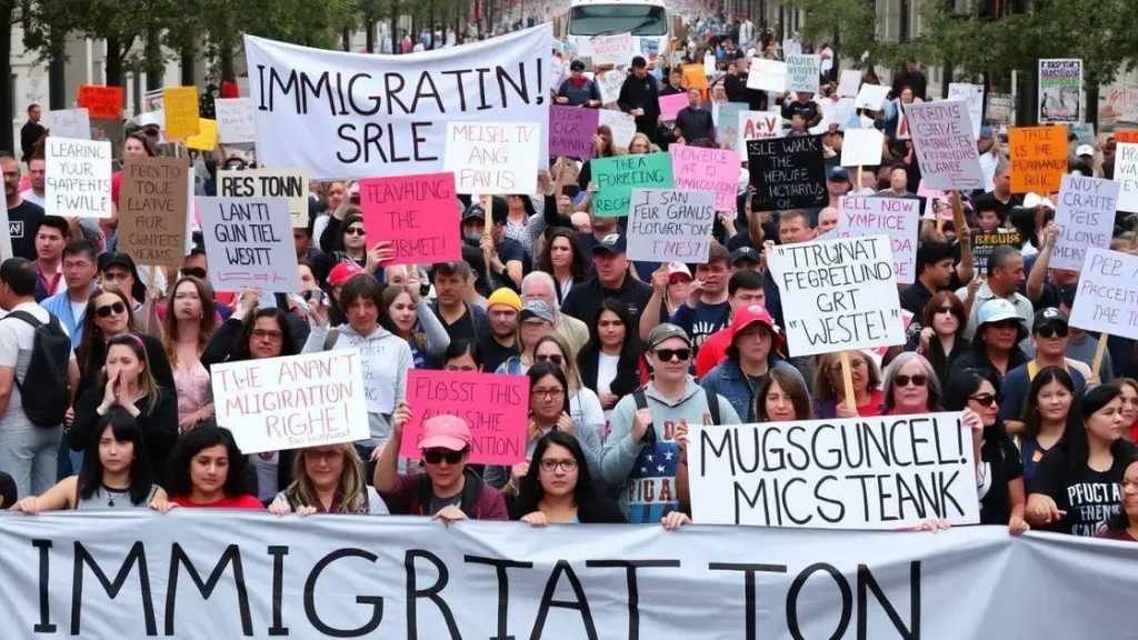 Immigration rights demonstrations escalate in April 2025