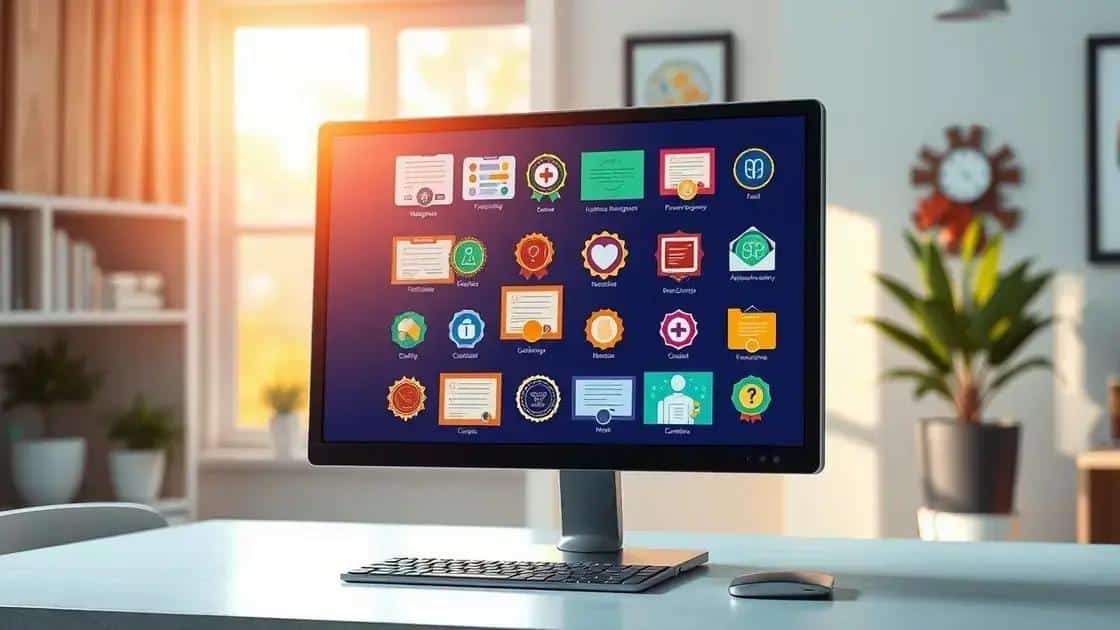 Types of certifications available online