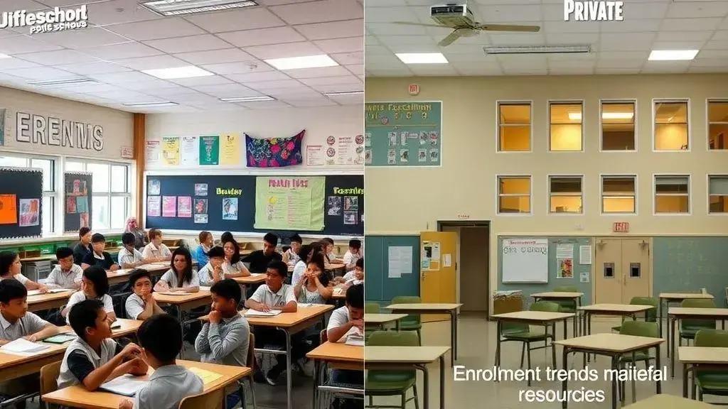 Impacts of increased private school enrollment on public schools