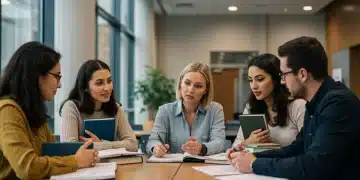 College students discussing 2025 FAFSA changes with financial aid advisor