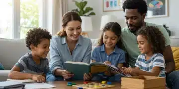 Happy family with two children, symbolizing financial stability and child tax credit benefits