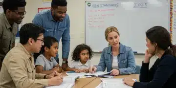 Navigating New K-12 Curriculum Standards: Parent Guide 2025 Parents and children collaboratively reviewing new K-12 curriculum standards.