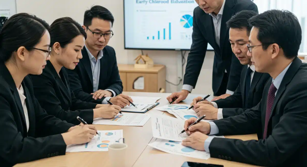 Policymakers and educators discussing early childhood education data