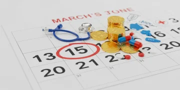 March 15th deadline on a calendar with FSA coins