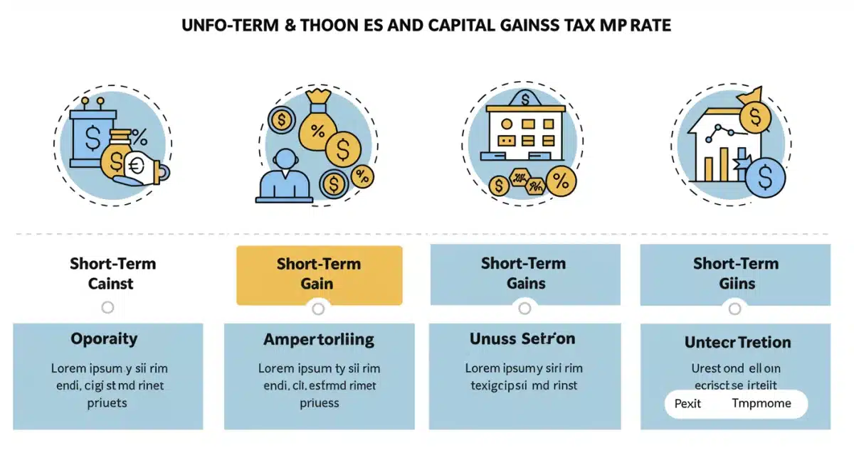 Infographic comparing long-term vs. short-term capital gains tax rates