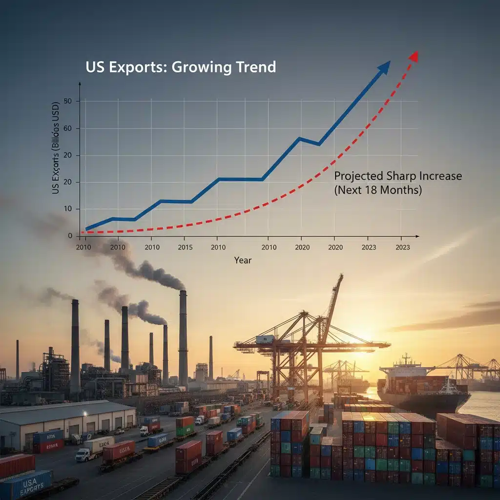 Projected growth of US exports driven by new trade policies.