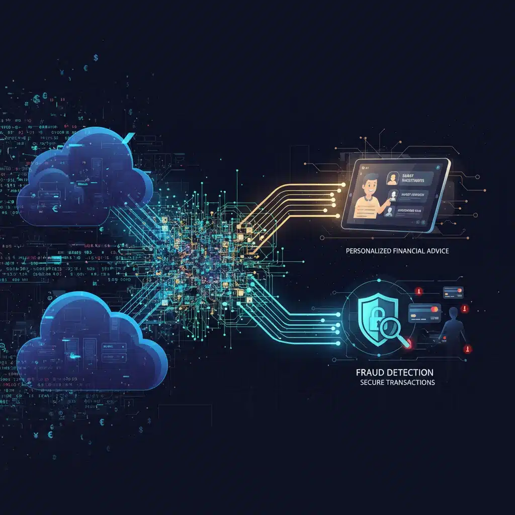 AI analyzing financial data for personalized insights