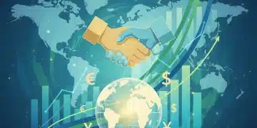 Global economic forecast 2026 with growth charts and world map