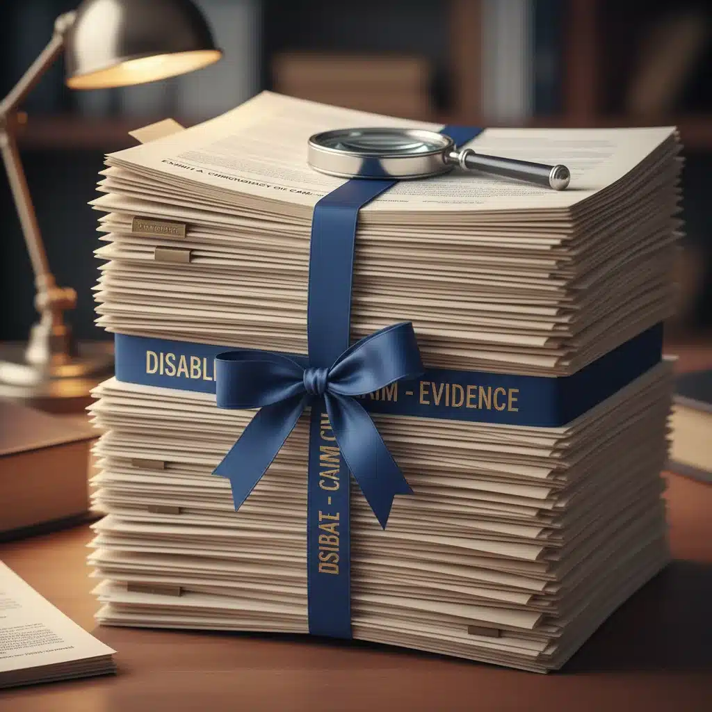 Organized medical records for disability claim