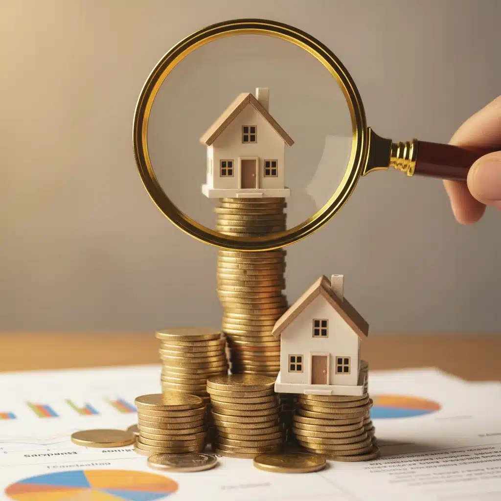 House model on coins symbolizing mortgage costs